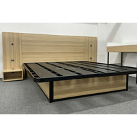 Usine directe hôtel de luxe moderne chambre ensemble de meubles en bois massif 5 étoiles hôtel standard cadre de lit panneau têt