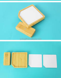 <span class=keywords><strong>Cadre</strong></span> photo en aluminium à sublimation rotatif à 360 degrés de forme rhomboïde avec base <span class=keywords><strong>magnétique</strong></span> en bois, artisanat, cadres photo en bambou avec boîte blanche - Product Image 5