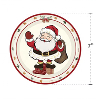 Kits de fournitures de fête jetables de Noël comprennent de nouvelles assiettes en papier et des décorations pour la décoration de table