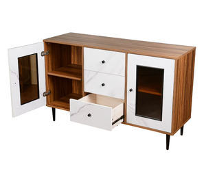 <span class=keywords><strong>ตู้เก็บของ</strong></span>ในห้องนั่งเล่น<span class=keywords><strong>ตู้เก็บของ</strong></span>ร่วมสมัยพร้อมประตูกระจก2บานและลิ้นชัก3บาน - Product Image 2