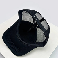 Gorra de béisbol unisex con estampado de letras, 5 paneles, logotipo personalizado, deportiva, de malla, tipo camionero, con cuerda
