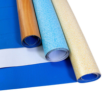 Revêtement de sol en rouleaux de vinyle PVC blanc de 2,5 mm pour pont de bateau, linoléum rouge pour la danse