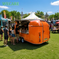 WECARE Camion de restauration mobile entièrement équipé pour cocktails, smoothies, desserts, thé boba, café, poulet rôti et autres plats