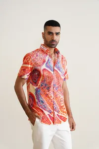 เสื้อเชิ๊ตลำลองผ้าฝ้าย100% ระบายอากาศบริการ OEM - Product Image 3