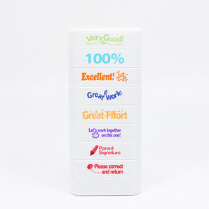 Timbro multistrato <span class=keywords><strong>nuovo</strong></span> arrivo scuola bambini insegnante 8 strati pre inchiostrato auto inchiostro insegnante timbro ricompensa - Product Image 1