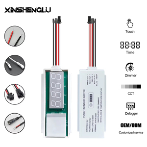 Interruptor Dimmer Profesional DC12V 5A 60W con Sensor Táctil, Pantalla de Hora y Temperatura, Control LED de Uno/Tres Colores - Product Image 4