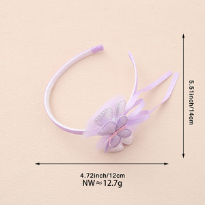 <span class=keywords><strong>Bandeau</strong></span> d'été rafraîchissant de style plage pour les filles Colorful Shiny Shell Butterfly Hair Accessories Fabric Pearl for Beach Outings - Product Image 5