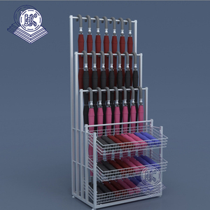 Support d'étagère de présentoir de <span class=keywords><strong>parapluie</strong></span> de grillage <span class=keywords><strong>en</strong></span> métal fordable de fer - Product Image 1