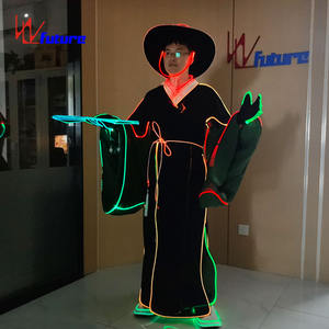 Fibre optique luminescente fête traditionnelle asiatique Cosplay Performance Hanbok coréen traditionnel Costume pour hommes - Product Image 6