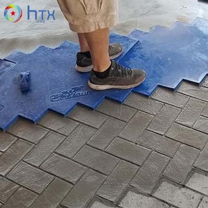 Piedra estampada hormigón <span class=keywords><strong>plantillas</strong></span> patrón caucho hormigón estampado herramientas esteras con mango - Product Image 6