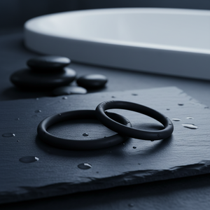 Set di anelli a C per uomo, anello per pene, per prolungare il tempo del rapporto, in gomma nera, 3 pezzi - Product Image 4