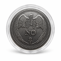 Pièce de Monnaie Métallique Double Face « Oui ou Non » 2026 avec Étui de Présentation en Acrylique – Oracle Gothique