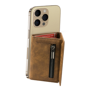 CASEKEY Magsafe Compatible Pu Leather Vintage Style Men's <b>Wallet</b> Magnetic Closure ID & Credit <b>Card</b> <b>Holder</b> 3-4 <b>Cards</b> - Product Image 6