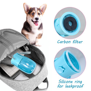 <b>Foldable</b> <b>Water</b> <b>Bottle</b> 300ml Portable With Garbage Bag Set For Pets Travel - Product Image 4