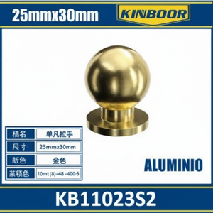 Manopola moderna in alluminio 25mm X 30mm maniglia in plastica per armadi cassetti armadi cassettiere fornitura all'ingrosso per uso cucina - Product Image 1