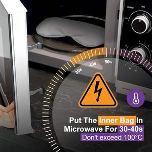 מיקרוגל מחומם טיפול חם מיקרוגל כיסוי עיניים לכסות לחות כאב הקלה ארומתרפי שינה משוקלל עבור עיניים יבשות גברים נשים - Product Image 6