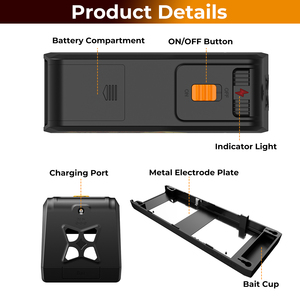 Trampa Eléctrica Reutilizable para Ratas 2025, Uso en Interiores y Exteriores, Eliminador <span class=keywords><strong>de</strong></span> <span class=keywords><strong>Ratones</strong></span> Profesional Mejorado, Repelente Efectivo para Ratas y <span class=keywords><strong>Ratones</strong></span> - Product Image 4