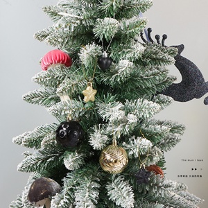 Juego de Adornos Colgantes para Árbol de Navidad, 52 Bolas de Plástico Pintadas con Formas Especiales, Decoración Navideña Electrochapada - Product Image 2