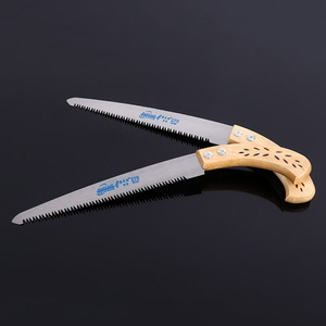 Hand Saw Stainless Steel Blade Wooden Handle Butterfly Structure 270mm Length Manual Garden Pruning Tool - Product Image 1