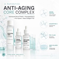 Kit Anti-Âge pour le Contour des Yeux : Sérum Raffermissant avec Peptides de Collagène pour les Poches, les Cernes, les Ridules, Lifting et Raffermissement de la Peau