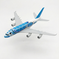 Modèle d'avion A380 en alliage moulé sous pression à l'échelle 1:400 de 16 cm, fourni par l'usine, compagnie aérienne ANA Turtle, avec support, pour les 14 ans et plus