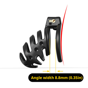 กรงครอบอวัยวะเพศชายทำจากเรซิ่น พร้อมห่วงรัดอวัยวะเพศ <span class=keywords><strong>6</strong></span> วง สำหรับผู้ชาย - Product Image 4