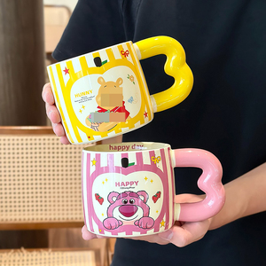 Tazza <span class=keywords><strong>da</strong></span> Caffè in Porcellana con Disegni di Stitch, Topolino e <span class=keywords><strong>Winnie</strong></span>, Grande Capacità, Riutilizzabile, Lavabile in Lavastoviglie, Adatta al Microonde, Design Moderno - Product Image 3