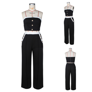 Ensemble de mode J0747 pour <span class=keywords><strong>femme</strong></span>, vêtements de boutique, tenue de rue élégante, haut tube sans manches <span class=keywords><strong>et</strong></span> <span class=keywords><strong>pantalon</strong></span> large, ensemble 2 pièces pour <span class=keywords><strong>femme</strong></span> - Product Image 4