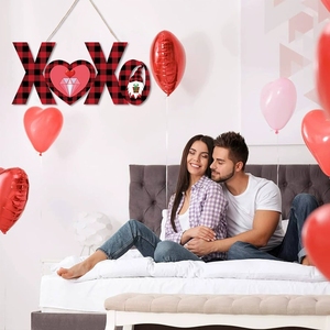 New Valentine's Day <b>Decoration</b> Gift <b>Wreath</b> Paper Door Hanger Engagement Wedding <b>Decoration</b> Pendant Party Supplies - Product Image 2