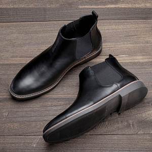 Nouveauté 2026 Bottes Chelsea en cuir de haute qualité pour hommes Bottes en caoutchouc tendance - Product Image 2
