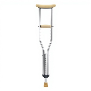 Underarm Crutches Aluminum Alloy 1.25mm Thickness Anti Slip Walking Aid For Adults <b>Elderly</b> Disabled - Product Image 1