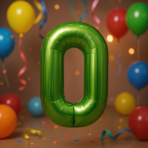 Party Love Number Balloon Green 100 Cm Metallic Foil <b>Birthday</b> Party Kids <b>Decorations</b> - Product Image 2