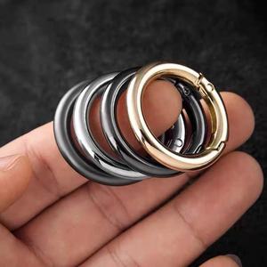 Mousqueton rond à ressort doré de 20 mm (1 pouce) avec anneau en O et fermoir à déclenchement pour sac, pendentif, porte-clés - Product Image 3