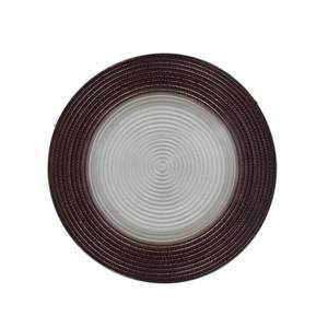 Assiettes en argent pour dîner de mariage, 13 pouces, <span class=keywords><strong>rose</strong></span>, noir, transparent, bord doré, verre blanc, chargeur, 13 pouces - Product Image 5