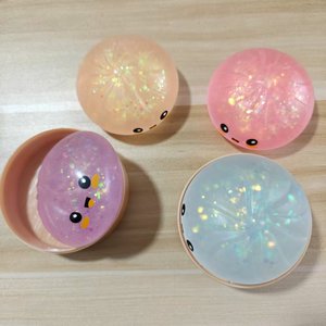 Jouet Squishy en forme de boulette vapeur souriante, pâton moelleux scintillant, jouet à torsader - Product Image 4
