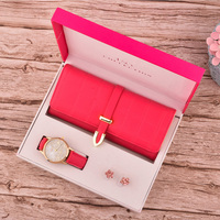 2025 nouvel an noël, coffret cadeau montre portefeuille collection 3 pièces coffret cadeau pour femme dame nouveau chaud charmant portefeuille montre coffrets cadeaux/