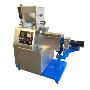 Fish feed production line uses an extruder to sell fish feed pellets. Extruder processing machinery