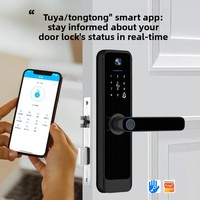 Kunci Pintar Paduan Aluminium dengan Pengenalan Sidik Jari, Kata Sandi, Kartu, dan Kunci, Bersertifikasi CE, Dapat Disesuaikan, Kontrol Tuya/TTlock, Harga Bersertifikat