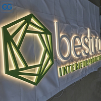 Lettres en relief 3D en acrylique LED pour extérieur, enseigne rétroéclairée, enseigne publicitaire pour magasin, enseigne personnalisée, éclairage imperméable, décoration