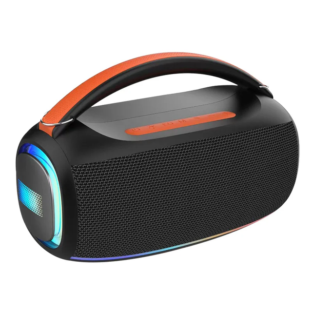 Outdoor Waterproof Portable Plastic Speaker Handle TWS Karaoke Speaker RGB LED Light Four-driver Boombox Travel Camping Party