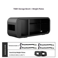 Banc de rangement multifonctionnel pour haltères, équipement de fitness à domicile, banc d'entraînement avec compartiment pour plaques de poids et kettlebells, pour l'entraînement de force