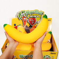 Jouet sensoriel anti-stress en caoutchouc thermoplastique réaliste en forme de banane géante Big Mac