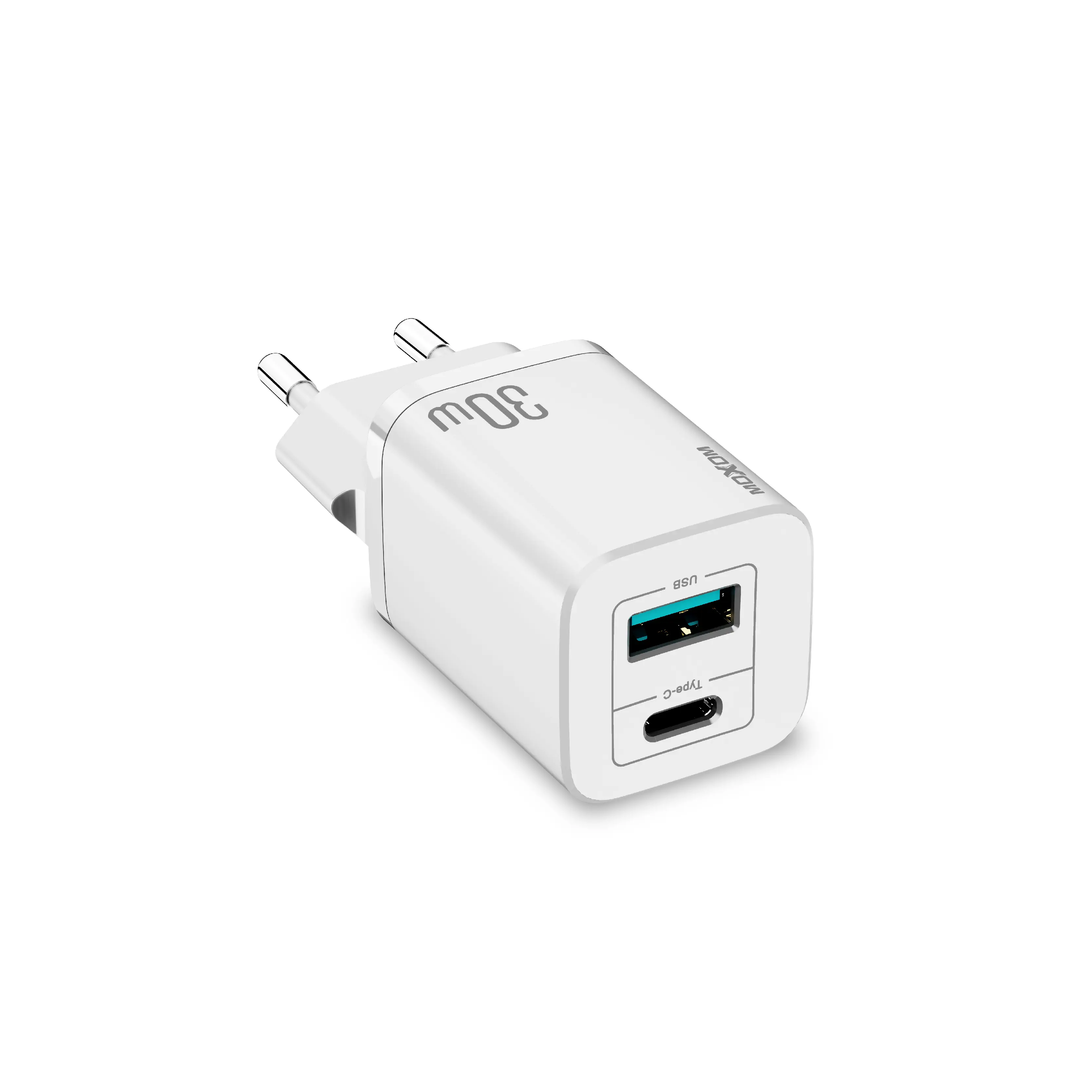 MOXOM 슈퍼 Si 30W USB C 충전기 어댑터 2 포트 유형 C PD QC 3.0 벽 충전기 USB 충전기 CE 인증서