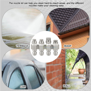Un Conjunto de 4 Boquillas para Pistola de Agua de Alta Presión, para Limpieza del Hogar, Lavado de Autos, Jardín y Pisos - Product Image 6