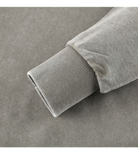 Sweat-shirts d'hiver personnalisés avec logo, effet délavé, grande taille, avec poche kangourou, pour hommes - Product Image 3