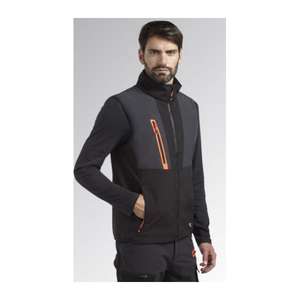 DIADORA <b>UTILITY</b> - 702.180066-C8817/S Ergonomic softshell and nylon dual-material <b>vest</b> black - EAN 8053607264001 WORK JACKETS - Product Image 2