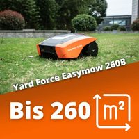 Yard Force 20V Easymow 260B Robot pemotong rumput 16cm potong 3500 RPM & 3 pengaturan tinggi 100m kawat 100 pasak Kit penuh untuk rumput hingga 260m m²