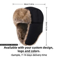 Gorro Unisex de Invierno Tejido 100% Poliéster con Orejeras, Estilo Ushanka, para Aviadores, Pesca, Fiestas