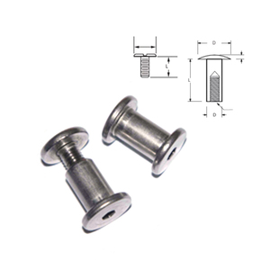 Precisión 18-8 <span class=keywords><strong>Acero</strong></span> Cabeza avellanada plana Hex Sex Bolt Socket Chicago tornillo Hombre Mujer Tornillo Postes <span class=keywords><strong>de</strong></span> encuadernación <span class=keywords><strong>remache</strong></span> para muebles - Product Image 2