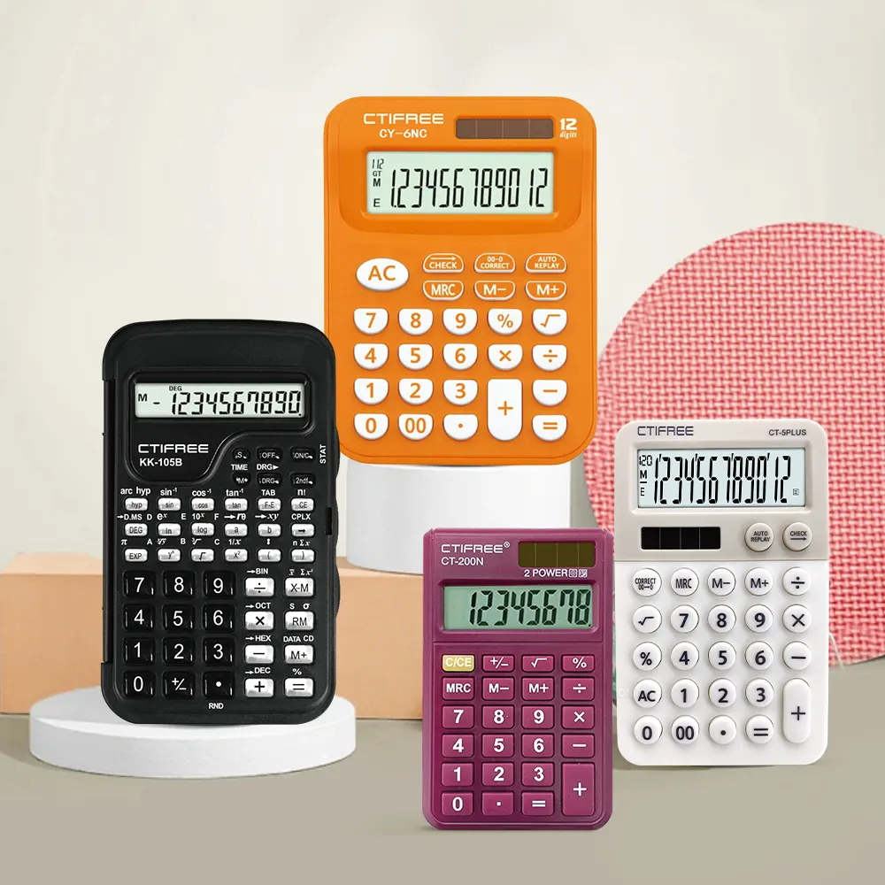 Basic Calculators Mini Digital Desktop Calculator with 8 10 Digit LCD Display, Battery Solar Power Smart Calculator Pocket